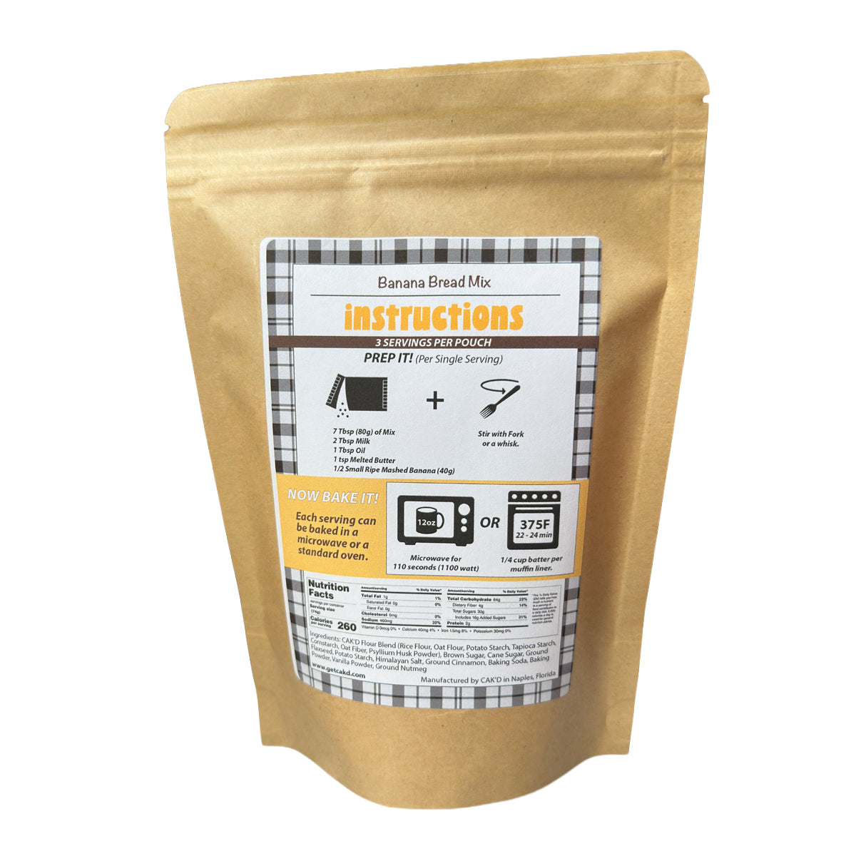 Banana Bread Mugcake/Muffin Mix