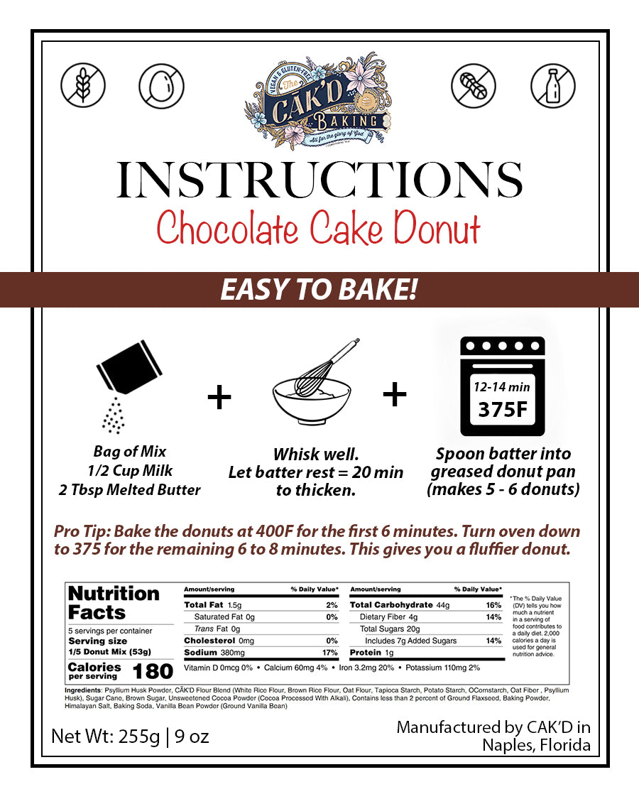 Chocolate Cake Donut Mix